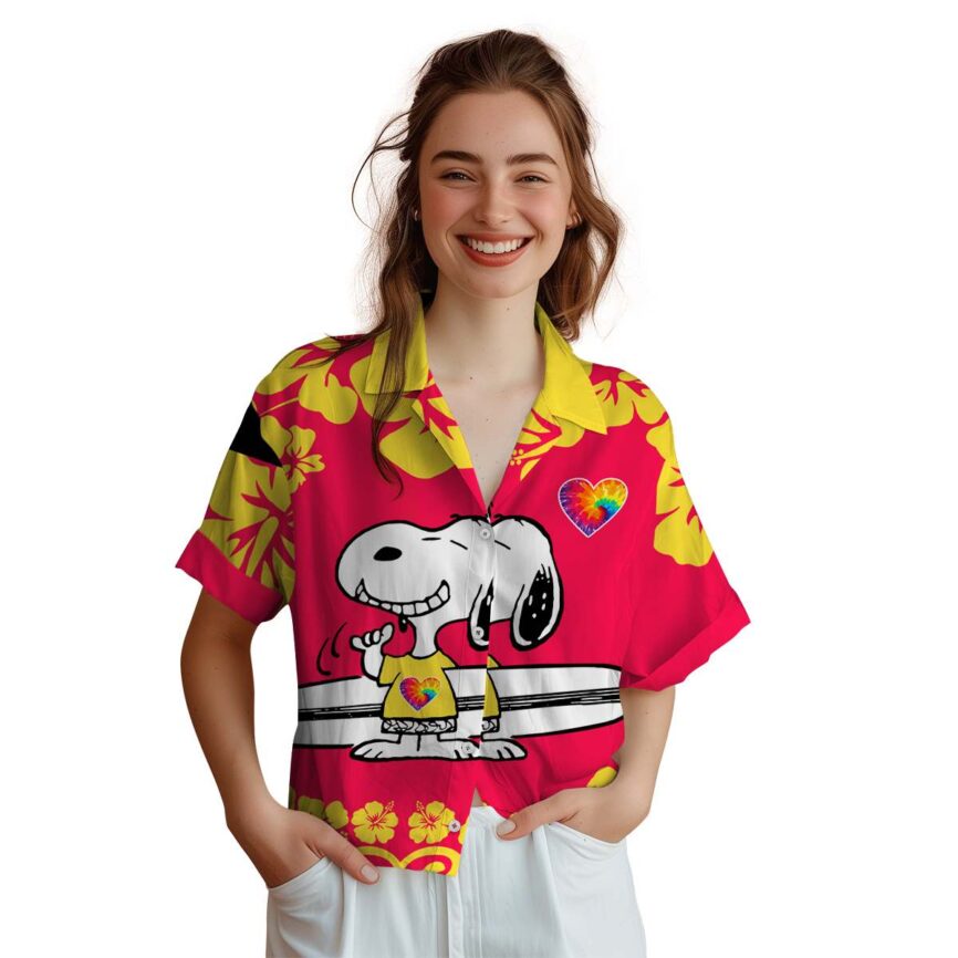 Customized 60s Surfing Snoopy Hawaiian Shirt Top rated