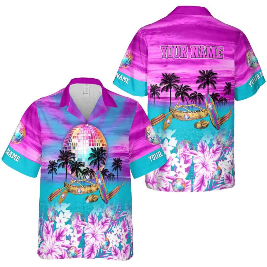 Customized 70s Sunset Beach Canoe Hawaiian Shirt Premium grade