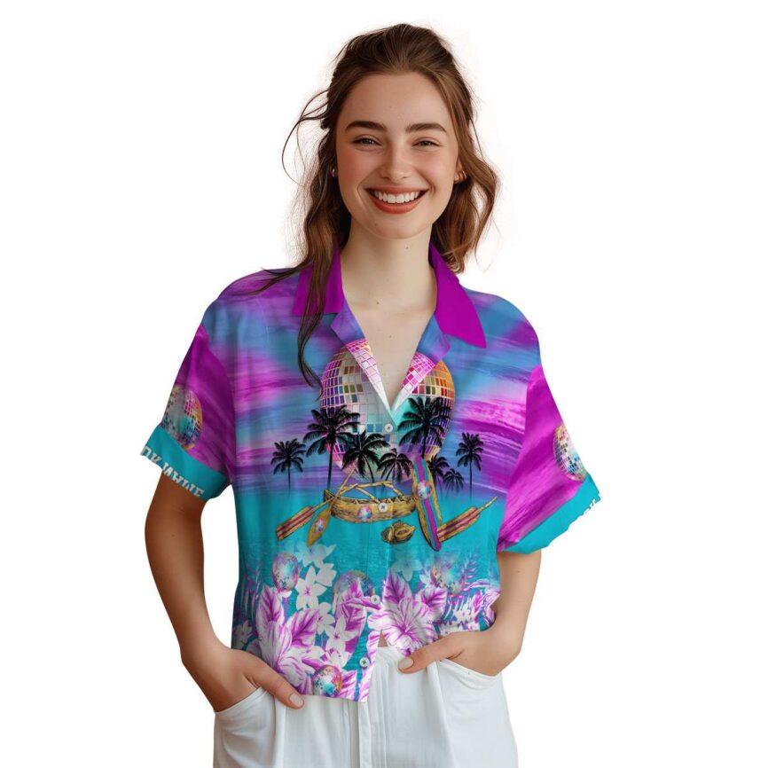 Customized 70s Sunset Beach Canoe Hawaiian Shirt Top rated