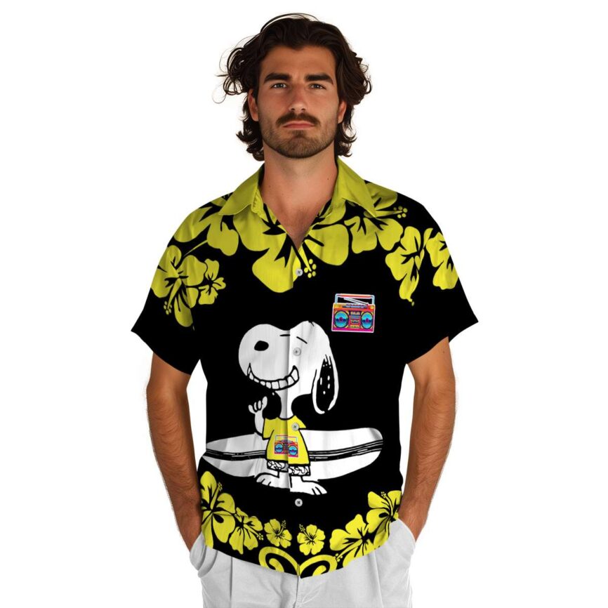 Customized 80s Surfing Snoopy Hawaiian Shirt New Arrival