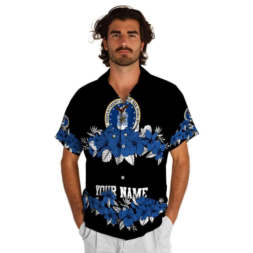 Customized Air Force Hibiscus Band Hawaiian Shirt New Arrival