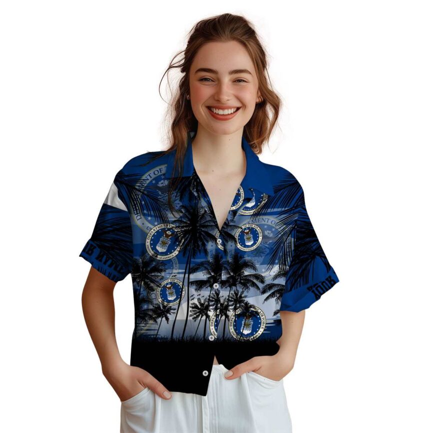 Customized Air Force Island Scenery Hawaiian Shirt Top rated