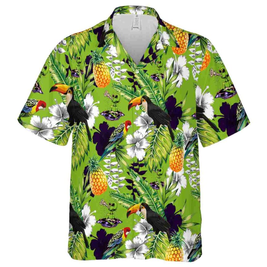 Customized Alien Toucan Bird Hawaiian Shirt Fashion forward