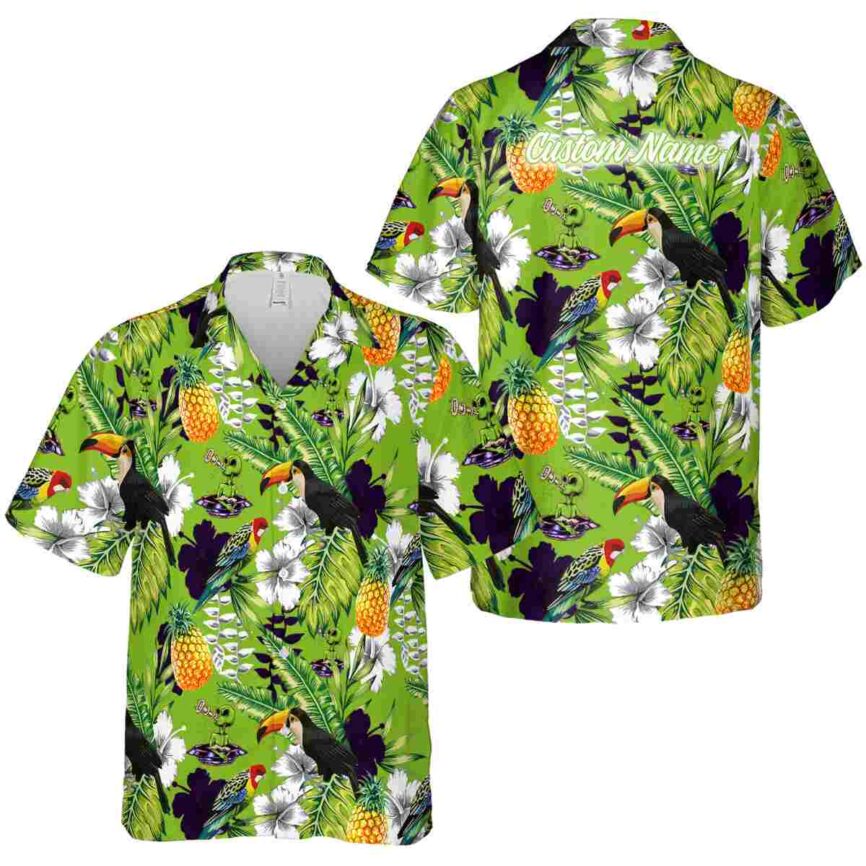 Customized Alien Toucan Bird Hawaiian Shirt Premium grade