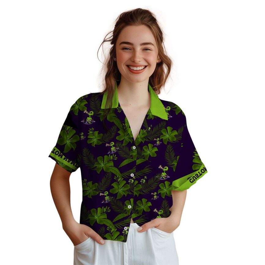 Customized Alien Tropical Flower Hawaiian Shirt Top rated