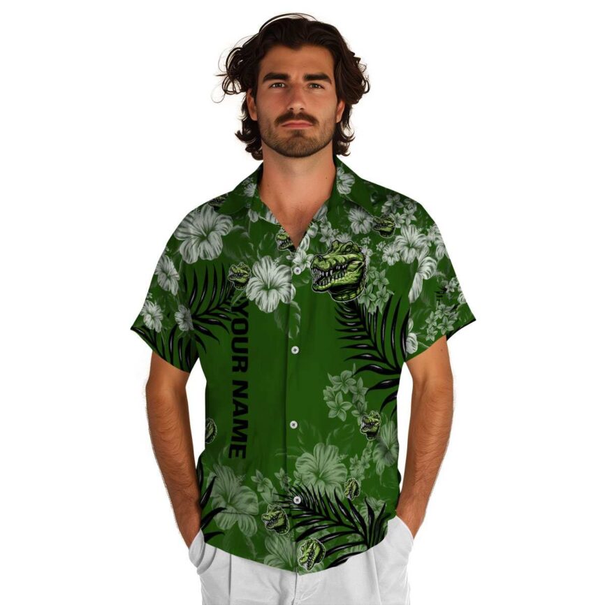 Customized Alligator Hibiscus Pattern Hawaiian Shirt New Arrival