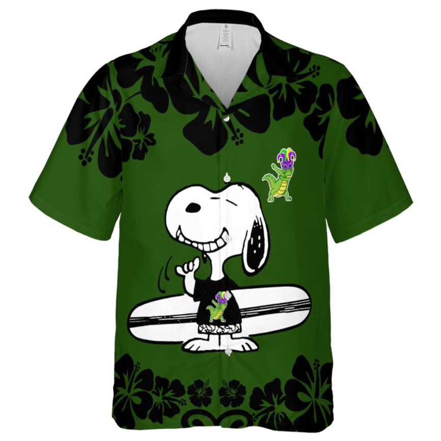 Customized Alligator Surfing Snoopy Hawaiian Shirt Fashion forward