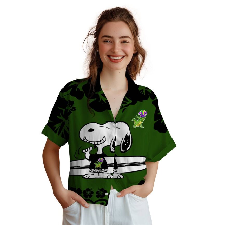 Customized Alligator Surfing Snoopy Hawaiian Shirt Top rated