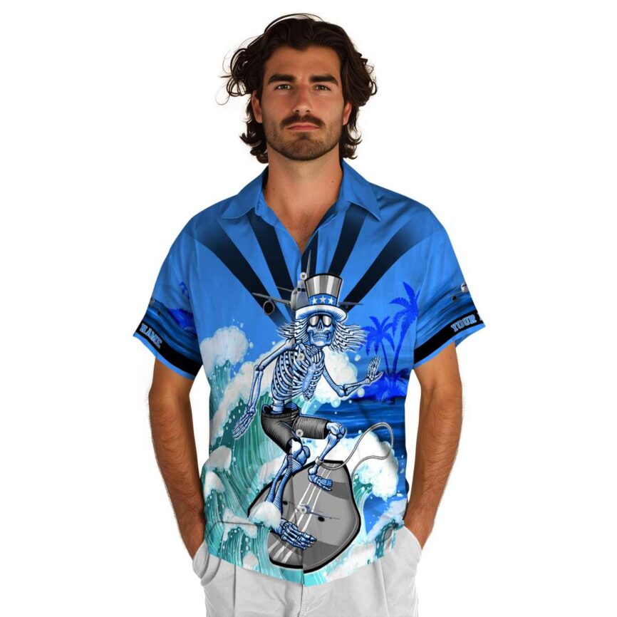 Customized Aviation Grateful Dead Motif Hawaiian Shirt New Arrival