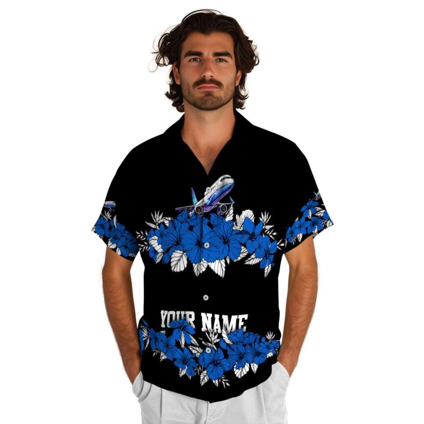 Customized Aviation Hibiscus Band Hawaiian Shirt New Arrival