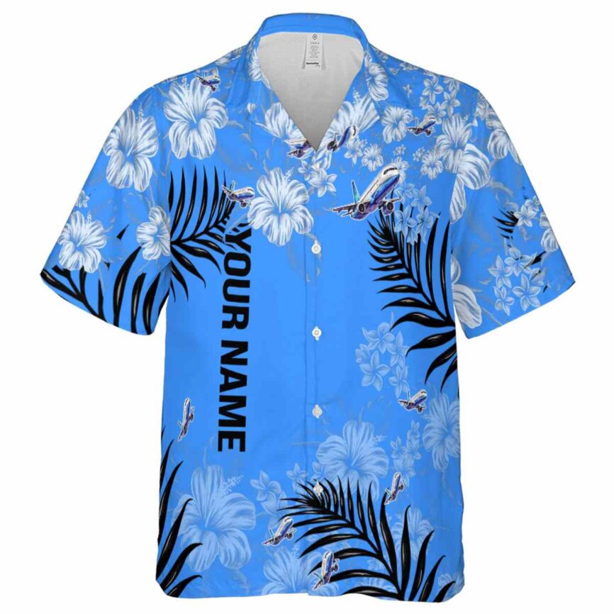 Customized Aviation Hibiscus Pattern Hawaiian Shirt Fashion forward