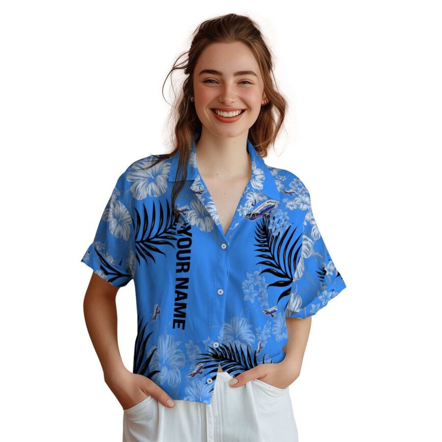 Customized Aviation Hibiscus Pattern Hawaiian Shirt Top rated