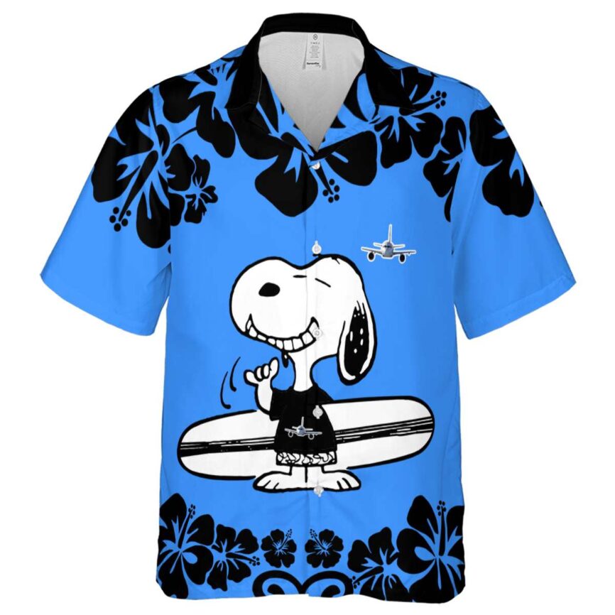 Customized Aviation Surfing Snoopy Hawaiian Shirt Fashion forward