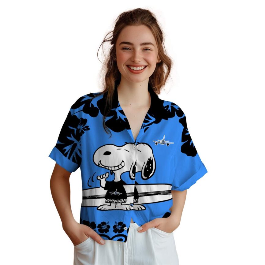 Customized Aviation Surfing Snoopy Hawaiian Shirt Top rated