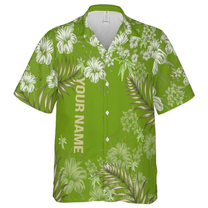 Customized Bamboo Hibiscus Pattern Hawaiian Shirt Fashion forward