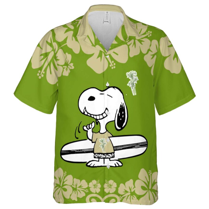 Customized Bamboo Surfing Snoopy Hawaiian Shirt Fashion forward