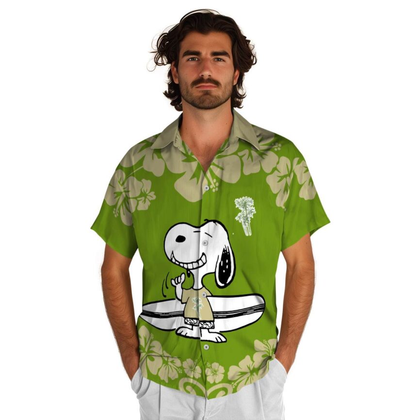 Customized Bamboo Surfing Snoopy Hawaiian Shirt New Arrival