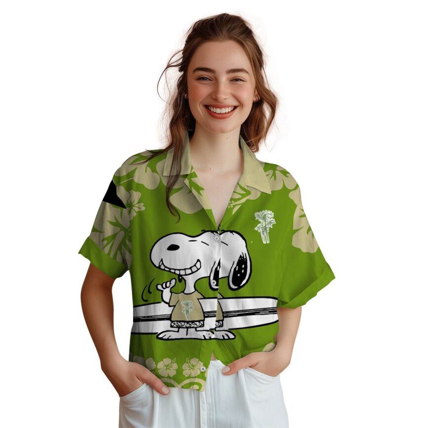 Customized Bamboo Surfing Snoopy Hawaiian Shirt Top rated