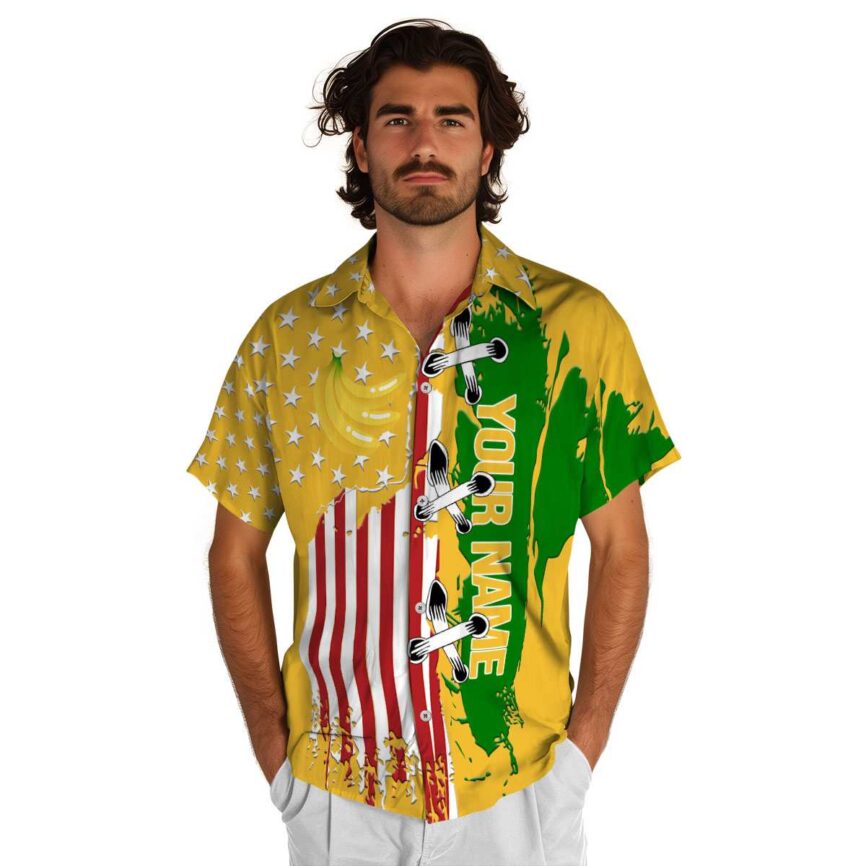 Customized Banana Flag Stitches Hawaiian Shirt New Arrival