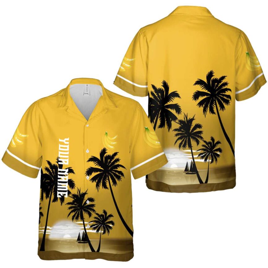 Customized Banana Ocean Sunset Hawaiian Shirt Premium grade