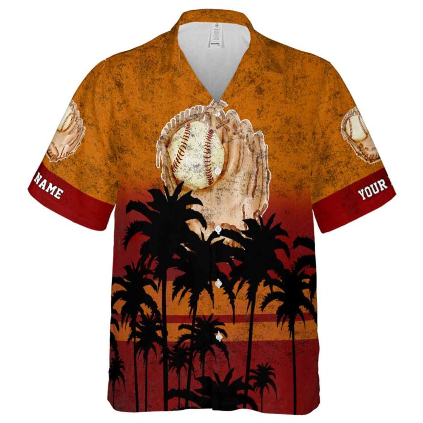 Customized Baseball Sunset Gradient Hawaiian Shirt Fashion forward