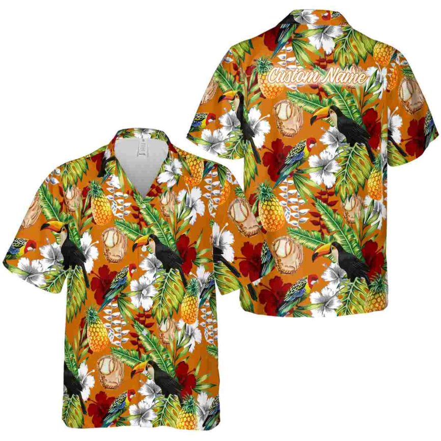 Customized Baseball Toucan Bird Hawaiian Shirt Premium grade