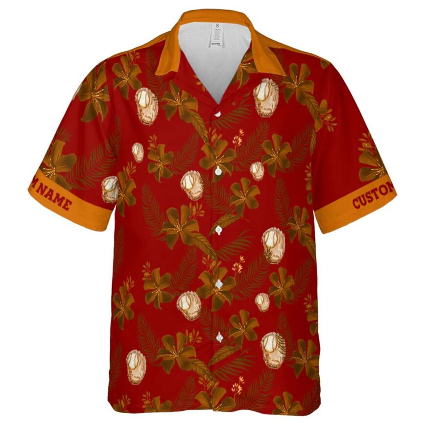 Customized Baseball Tropical Flower Hawaiian Shirt Fashion forward