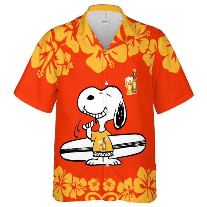 Customized Beer Surfing Snoopy Hawaiian Shirt Fashion forward