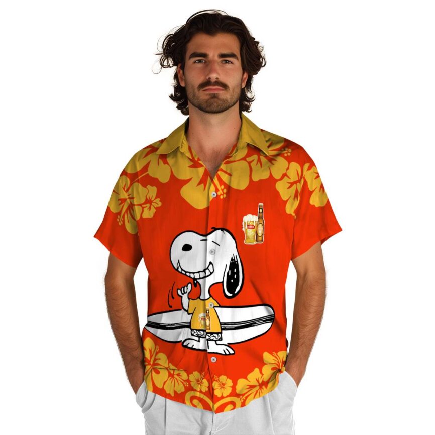 Customized Beer Surfing Snoopy Hawaiian Shirt New Arrival