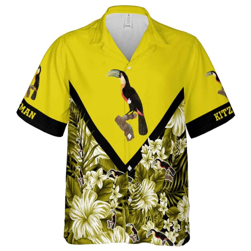 Customized Bird Bold Floral Number Hawaiian Shirt Fashion forward