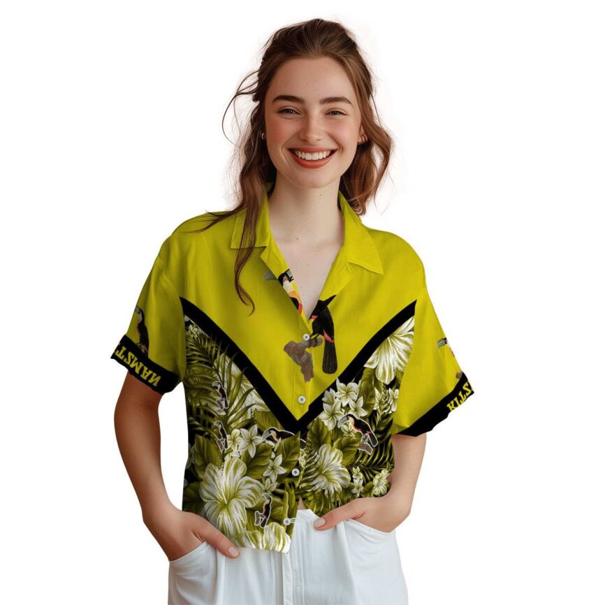 Customized Bird Bold Floral Number Hawaiian Shirt Top rated