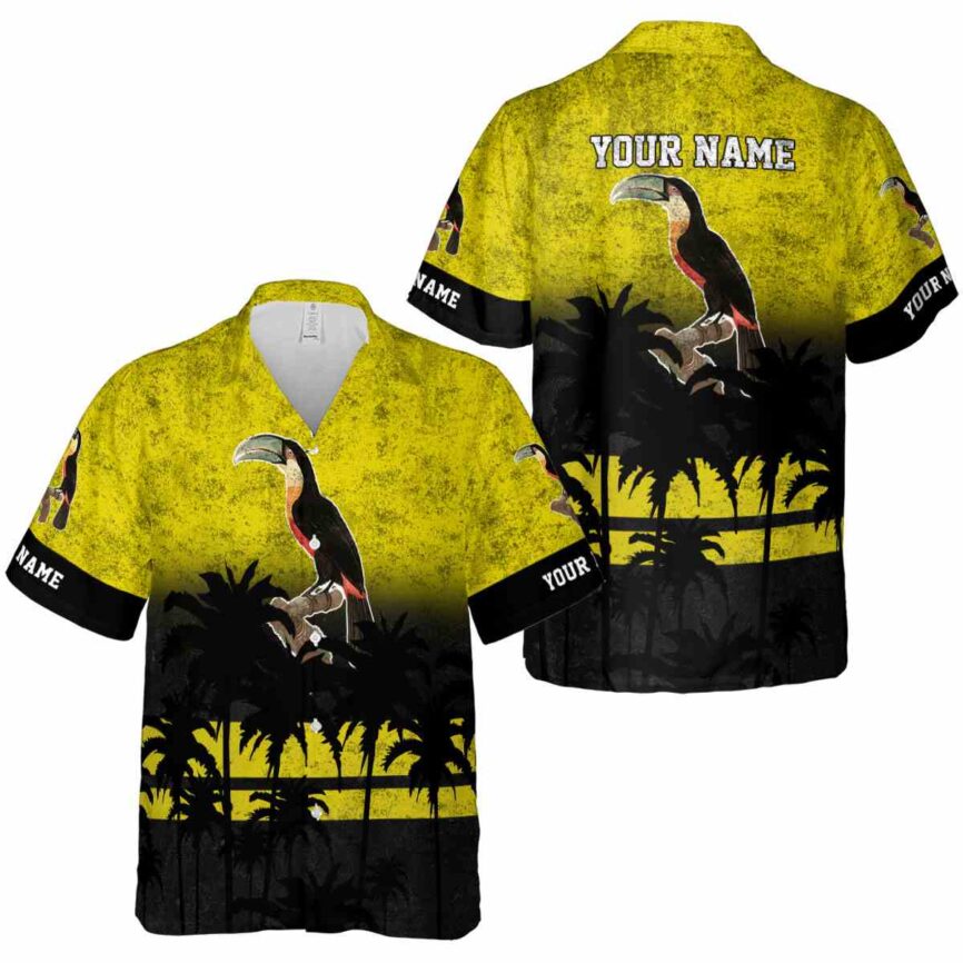 Customized Bird Sunset Gradient Hawaiian Shirt Premium grade