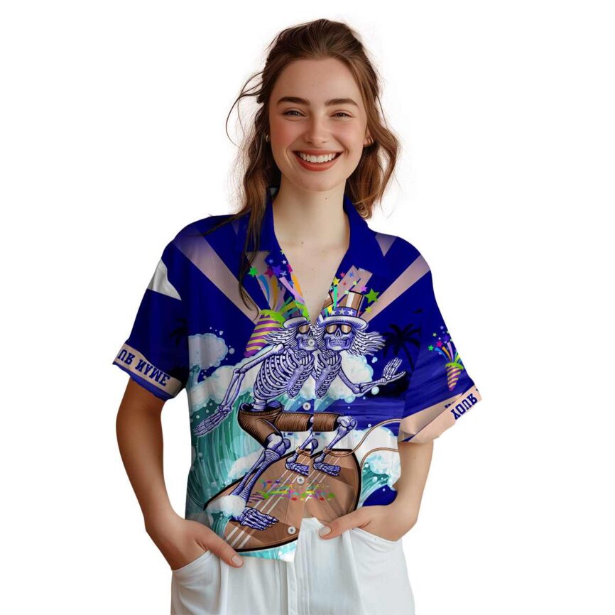 Customized Birthday Grateful Dead Motif Hawaiian Shirt Top rated