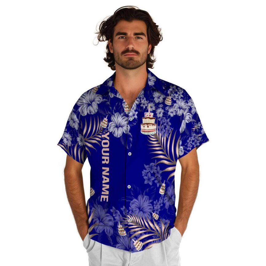 Customized Birthday Hibiscus Pattern Hawaiian Shirt New Arrival