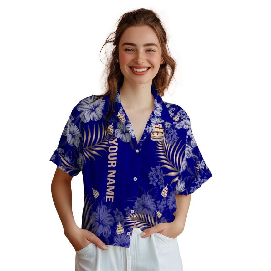 Customized Birthday Hibiscus Pattern Hawaiian Shirt Top rated