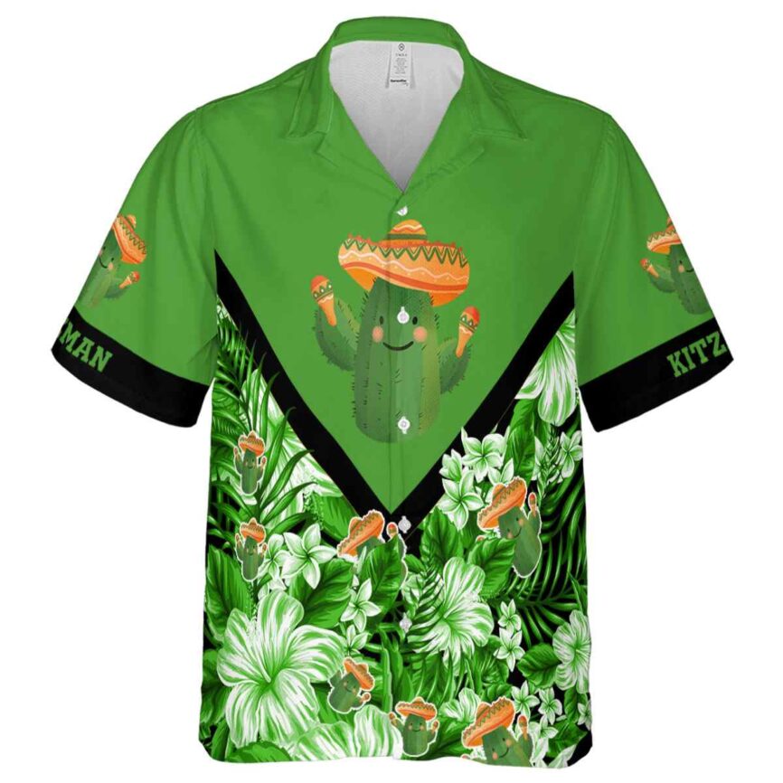 Customized Cactus Bold Floral Number Hawaiian Shirt Fashion forward