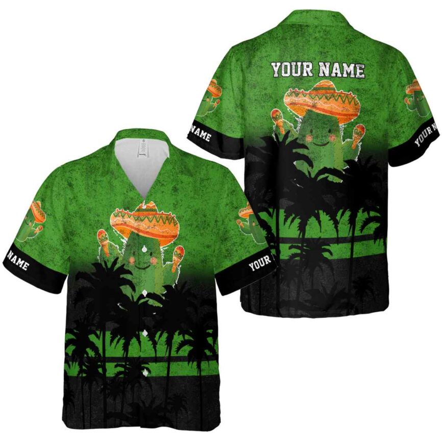 Customized Cactus Sunset Gradient Hawaiian Shirt Premium grade