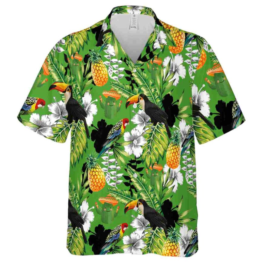 Customized Cactus Toucan Bird Hawaiian Shirt Fashion forward