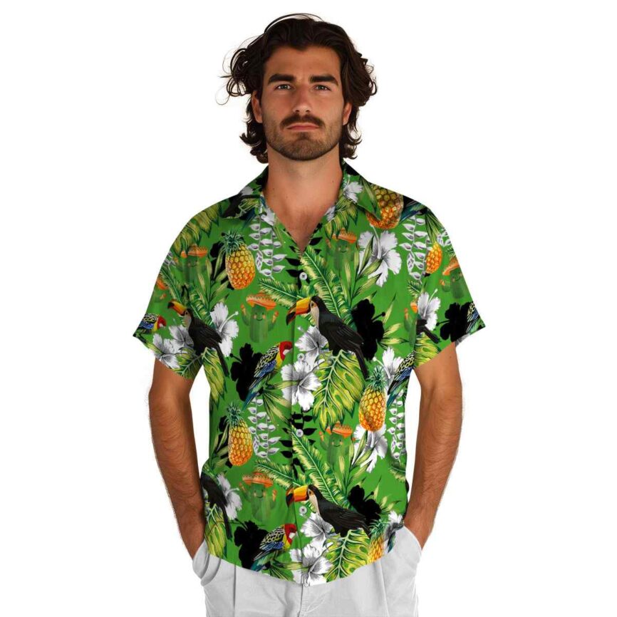 Customized Cactus Toucan Bird Hawaiian Shirt New Arrival