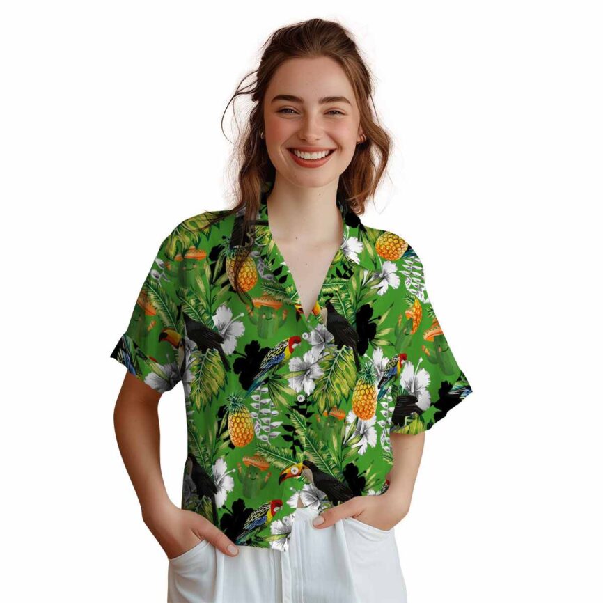 Customized Cactus Toucan Bird Hawaiian Shirt Top rated