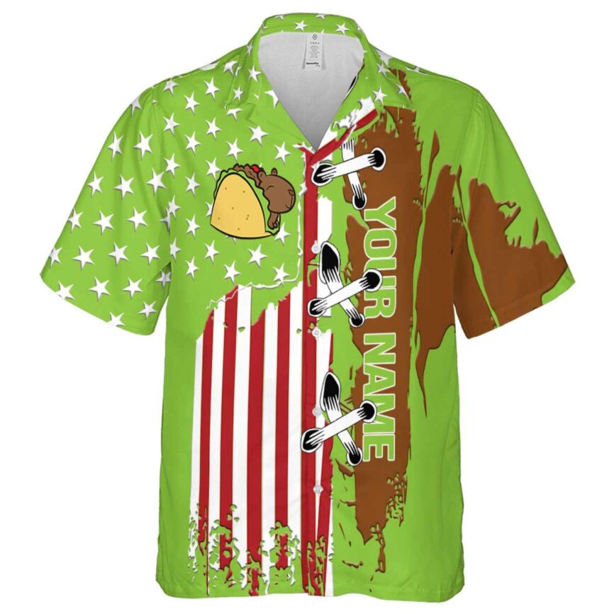 Customized Capybara Flag Stitches Hawaiian Shirt Fashion forward