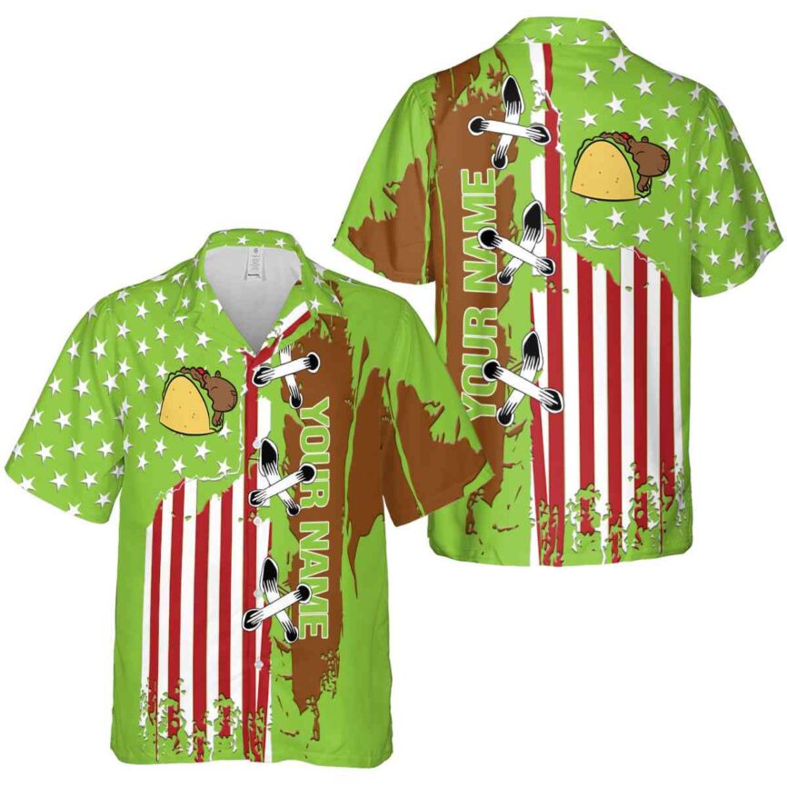 Customized Capybara Flag Stitches Hawaiian Shirt Premium grade