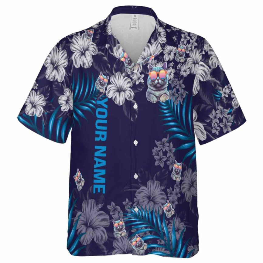 Customized Cat Hibiscus Pattern Hawaiian Shirt Fashion forward