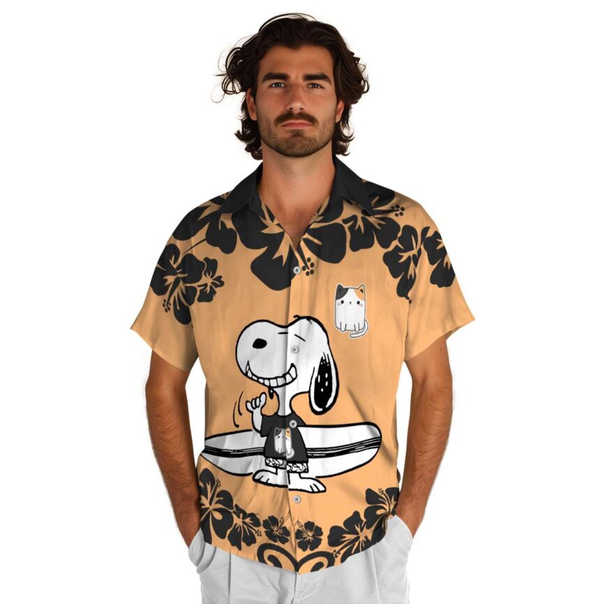 Customized Cat Surfing Snoopy Hawaiian Shirt New Arrival