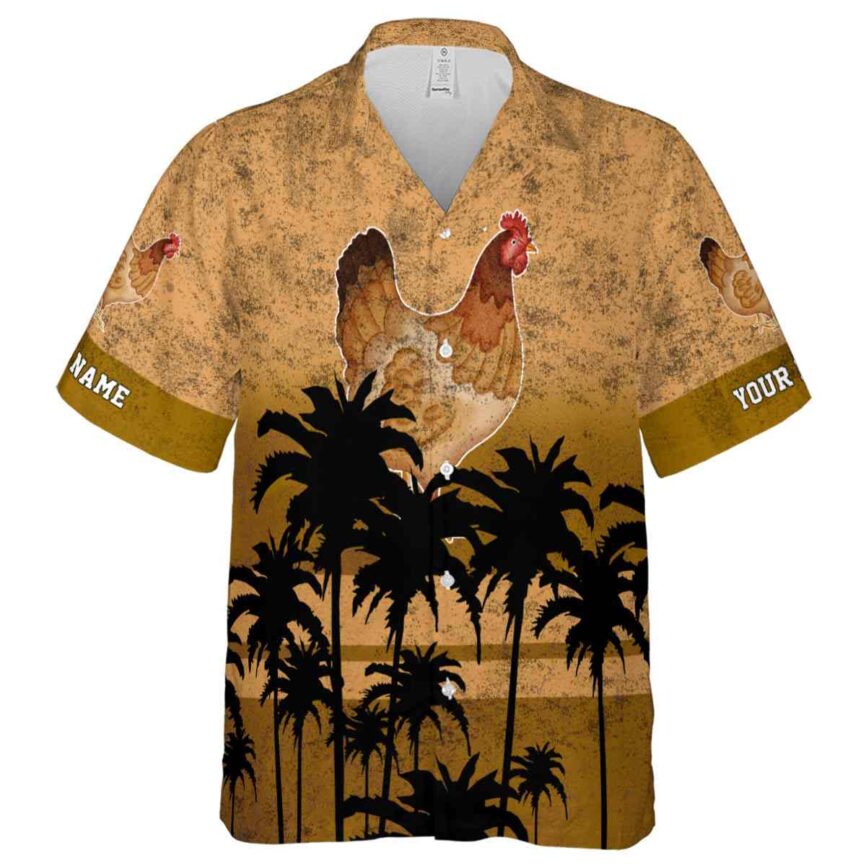 Customized Chicken Sunset Gradient Hawaiian Shirt Fashion forward