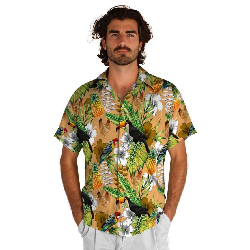 Customized Chicken Toucan Bird Hawaiian Shirt New Arrival