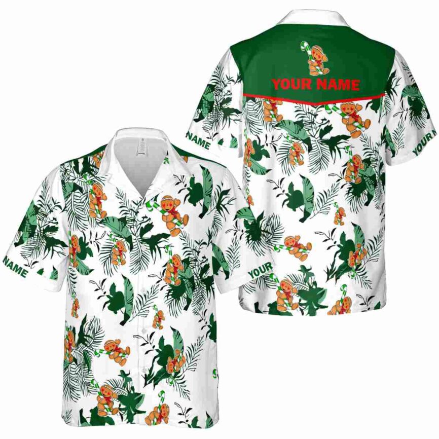 Customized Christmas Leafy Accents Hawaiian Shirt Premium grade