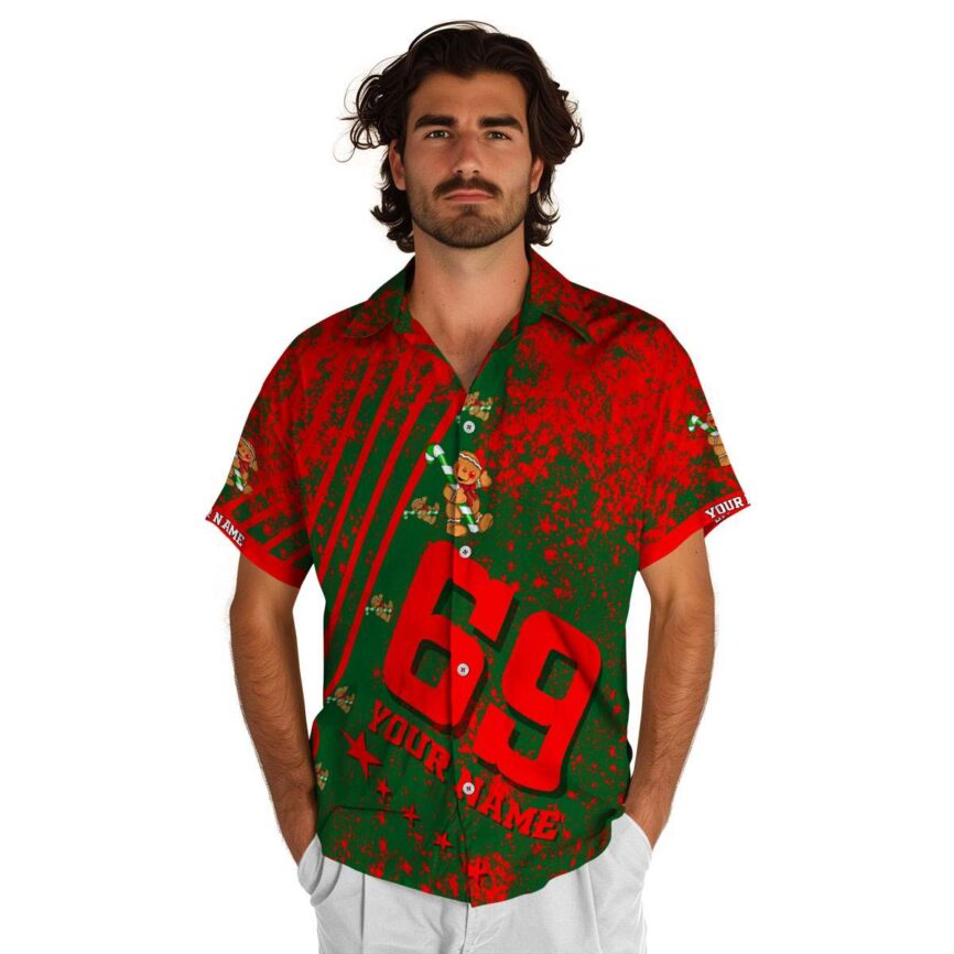 Customized Christmas Stripe Burst Hawaiian Shirt New Arrival