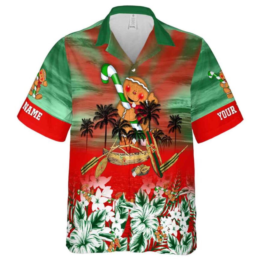 Customized Christmas Sunset Beach Canoe Hawaiian Shirt Fashion forward