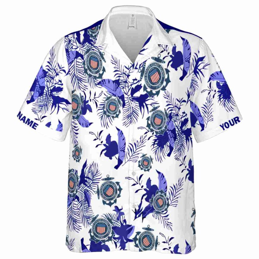 Customized Coast Guard Leafy Accents Hawaiian Shirt Fashion forward